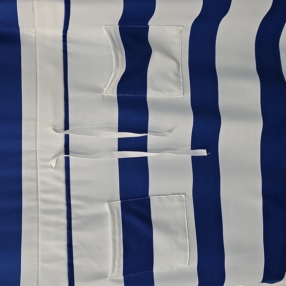 NWT Hesxuno Blue and White Striped Sleeveless A Line SWIM Midi Dress/Coverup XL - Picture 7 of 8